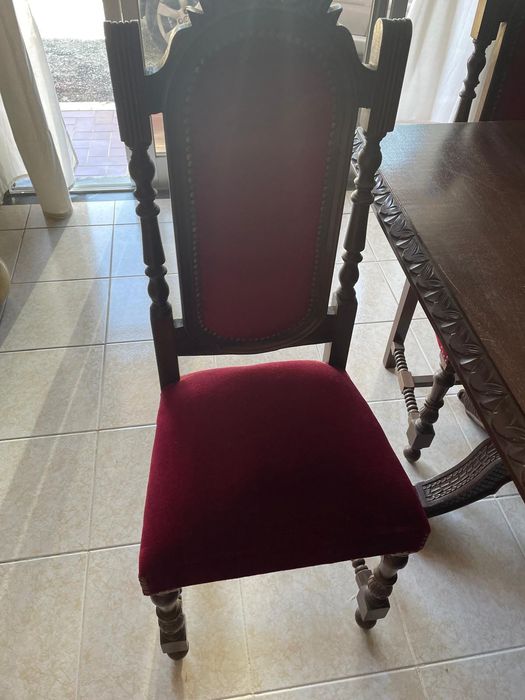 Móvel + mesa + 6 cadeiras sala jantar