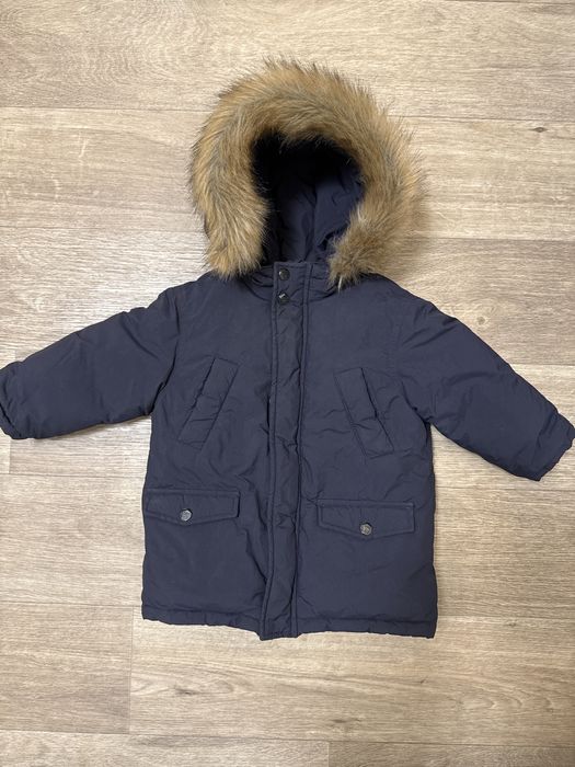 Подовжений пуховик zara 92 розмір