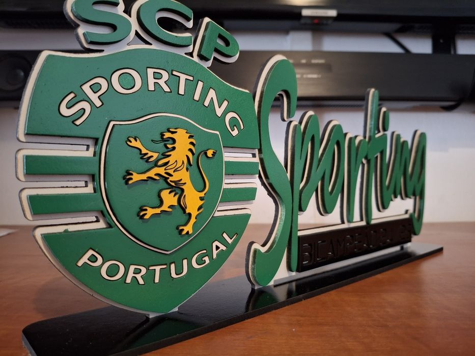 Placa Sporting Bi Campeão