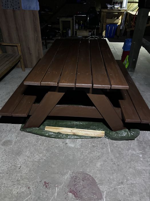 Ławka piknikowa, impregnowana