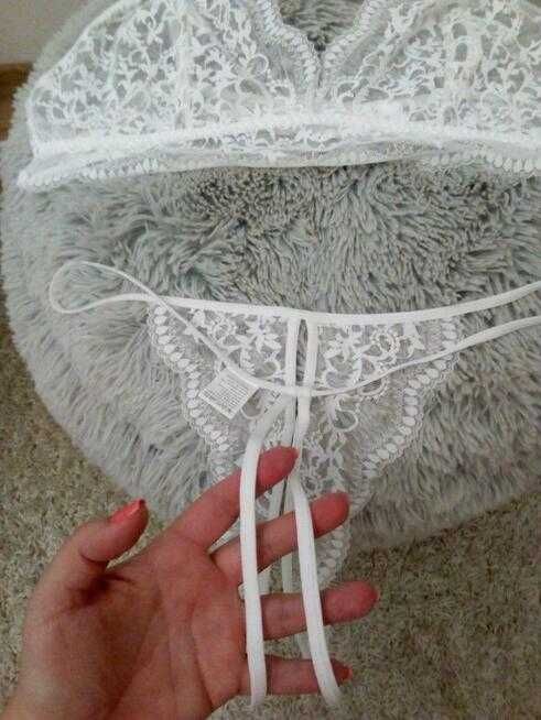 Koronkowy komplet otwarty,XL