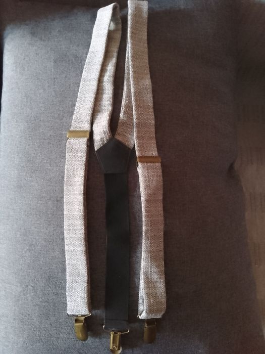 Підтяжки до 2 метрів унісекс . Текстиль + еластан сірого кольору