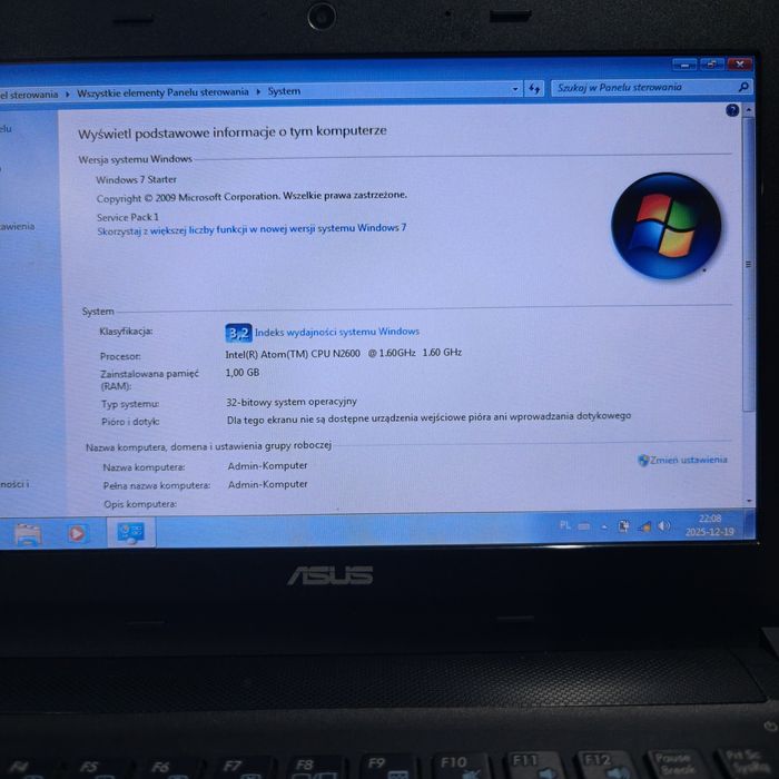 Laptop Asus Eee PC X101CH 320GB Zasilacz
