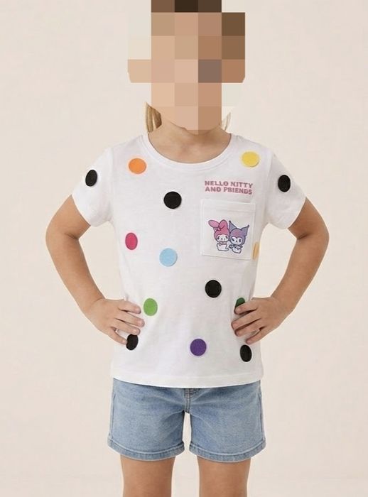Hello kitty koszulka 122 Dzień Kropki