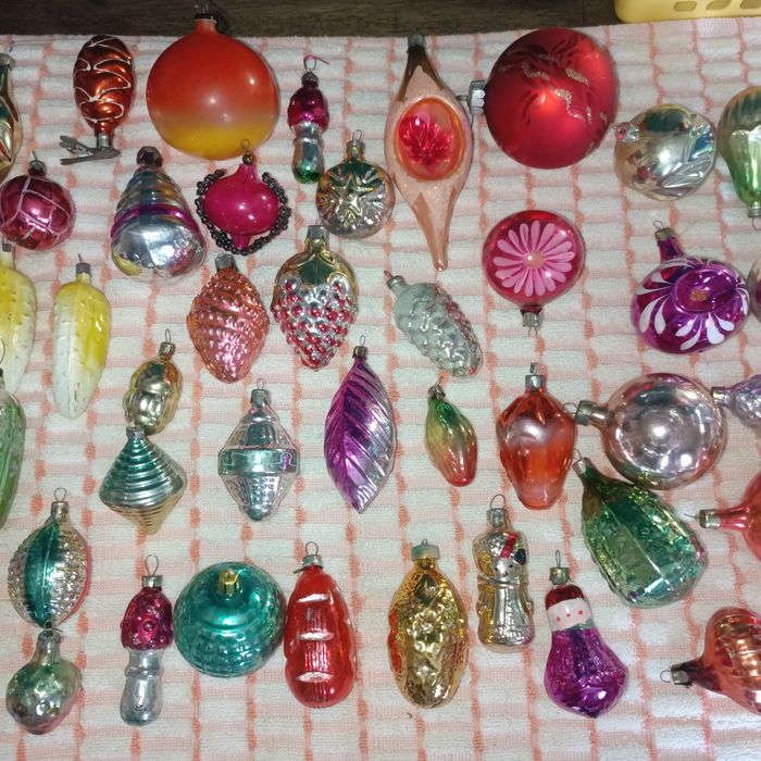 Игрушки ёлочные старые Одним лотом