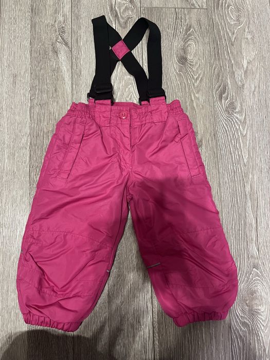 Лижні штани для дівчинки. Напівкомбінезон . 1-2 роки
