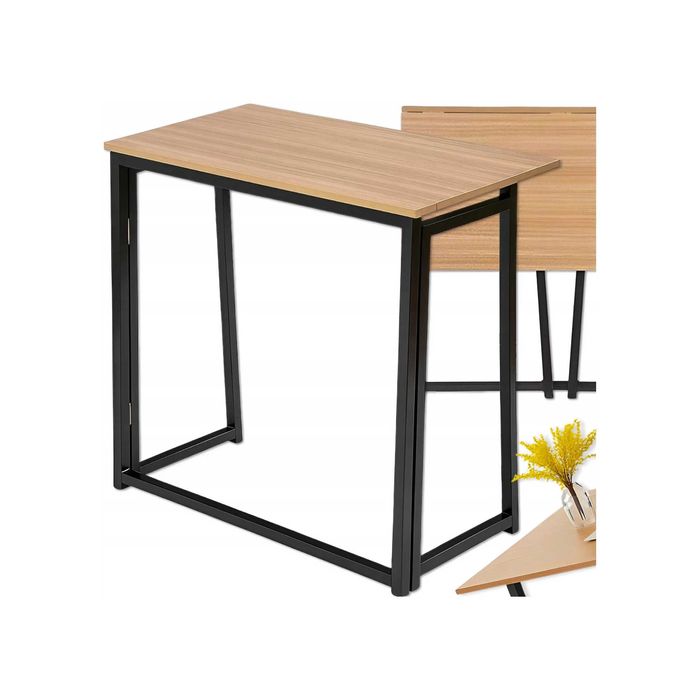 biurko do pokoju składane brązowe nowoczesne komputerowe uniwersalne