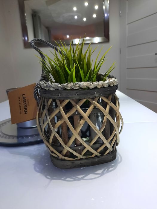 Wiklinowa latarenka lampion sznurek wisząca