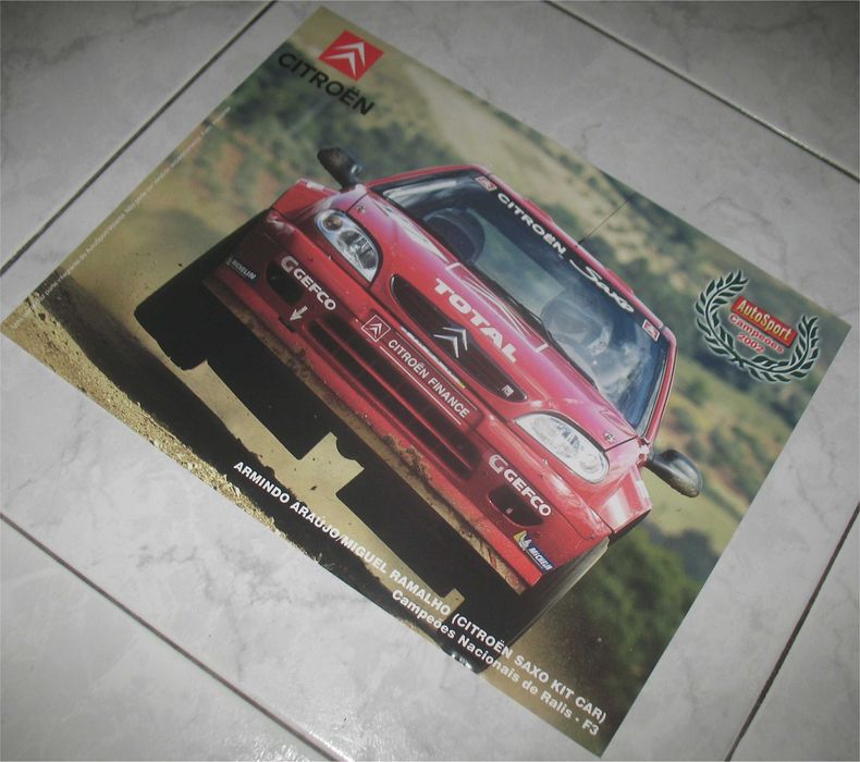 Poster -Citroen Saxo Kit Car -Campeão Nacional F3 2002- Armindo Araújo