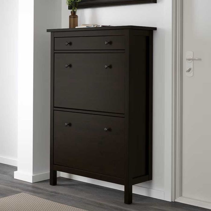 HEMNES Szafka na buty czarnobrąz 89x30x127 nowa w kartonach ike