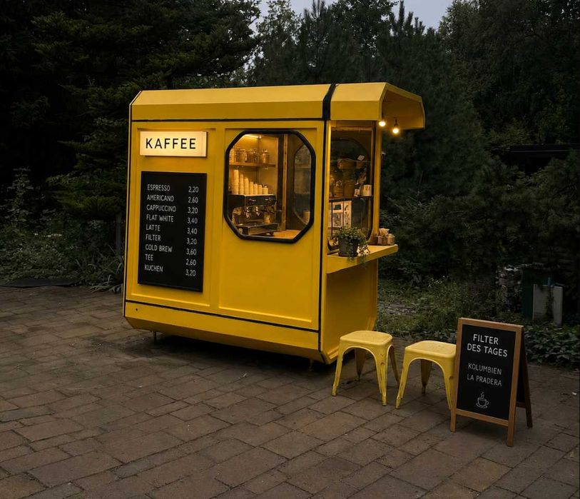 DOMEK OGRODOWY Kiosk budka foodtruck - mini kawiarnia itp design lokal użytkowy domek