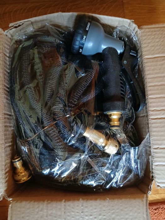 Mangueira extensível de 30 m - conexões de latão sólido - NOVA