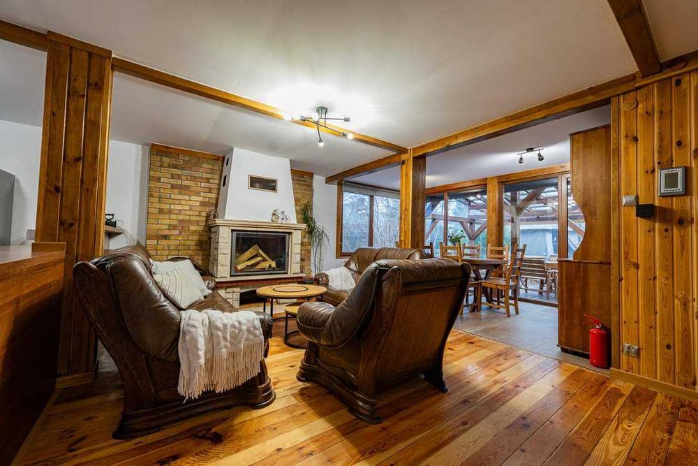 Domek z kominkiem na 8-12 osób, Ostoja Stare Kiejkuty