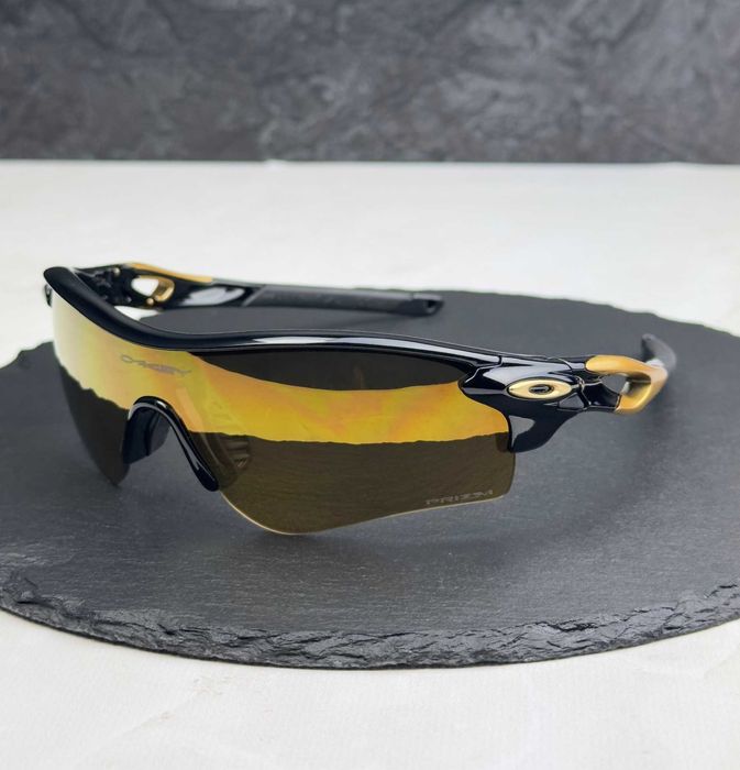 Сонцезахисні окуляри Oakley RadarLock Path чорні золоті спортивні з лінзою Prizm 24K, вело, чоловічі, оригінал