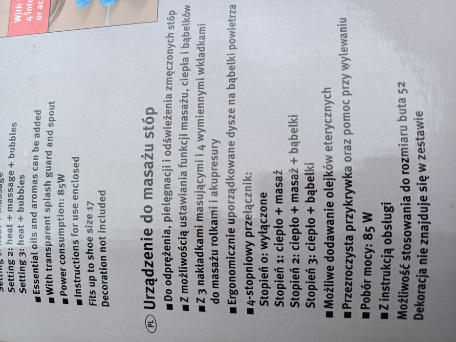 Masażer wodny do stóp