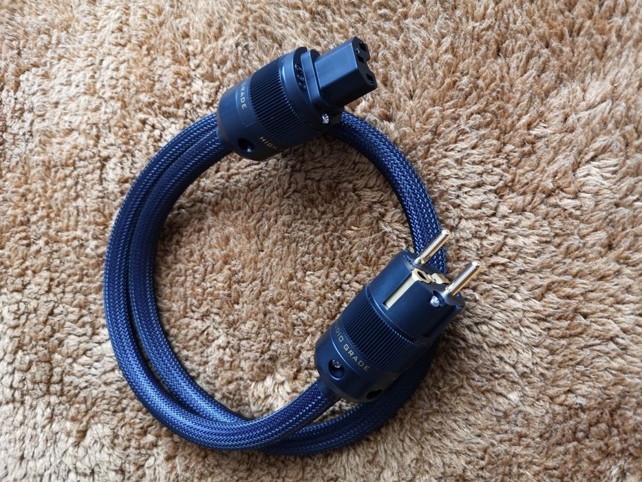 Kabel zasilający audio Melodika 3x4 mm dł 1.0m Wtyki Schuko Audiocrast