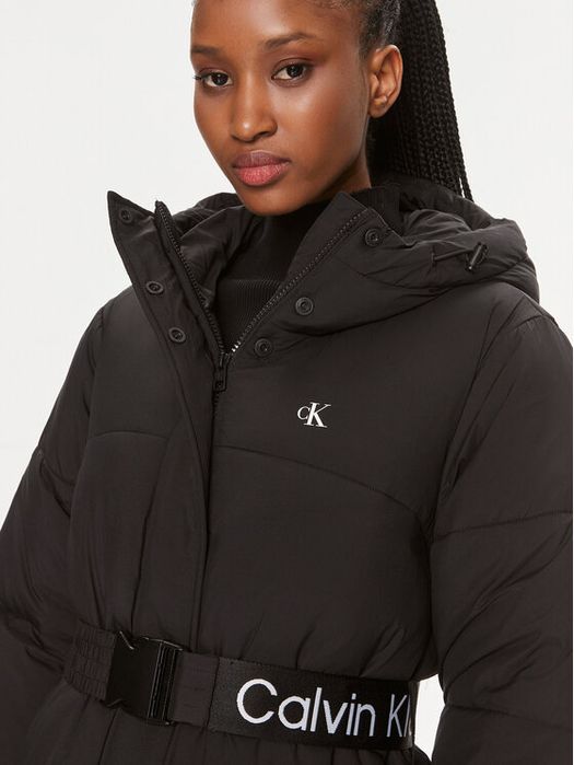 Płaszcz puchowy z paskiem Calvin Klein jeans S