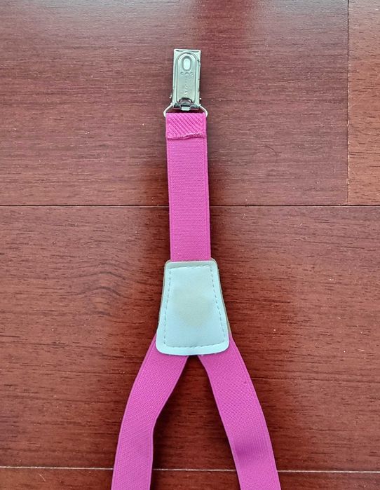 Suspensórios rosa ajustáveis de criança