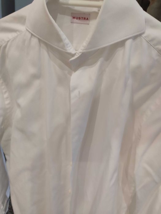 Camisa clássica colarinho italiano botão de punho Loja Mustra