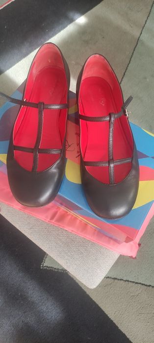 Ekskluzywne buty baleriny typu T-bar Italy Scarosso Linda I