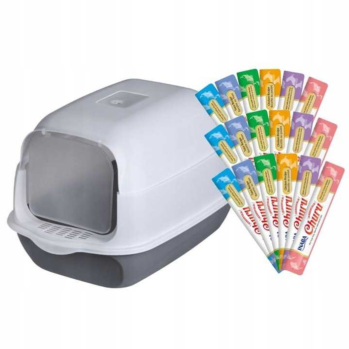 NOWA kuweta zamknięta dla kota z pochłaniaczem zapachów DIAMENTIQ