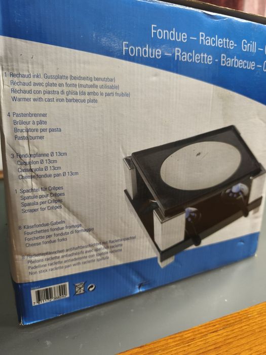 Conjunto Raclette / Fondue / Grill 4-em-1 Swiss Gourmet (NOVO)