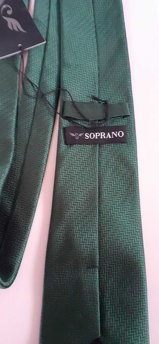 Нова чоловіча  краватка від SOPRANO, зеленого кольору, 100% шовк