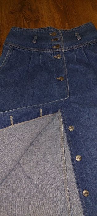Джинсова юбка. Спідниця джинс міді