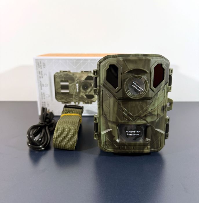 NOWA mała fotopułapka Zdjęcia 50MP Wideo FullHD PIR IR LED