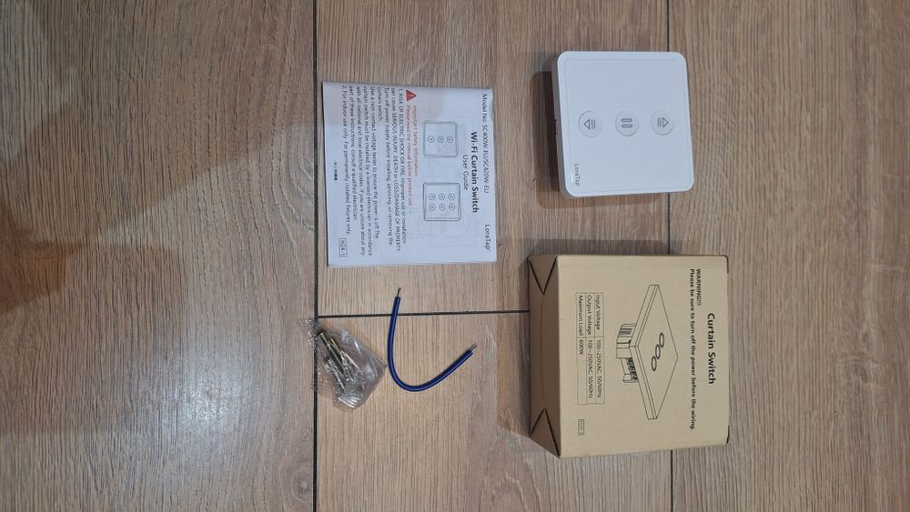 Przełącznik rolet żaluzji zasłon LoraTap sterowanie Wi-Fi - biały