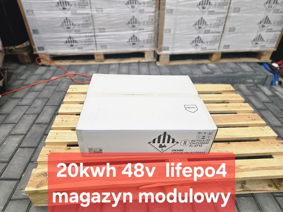 22.4 kwh lifepo4 48v gotowy magazyn energii  16s 16p modulowy bmz bateria