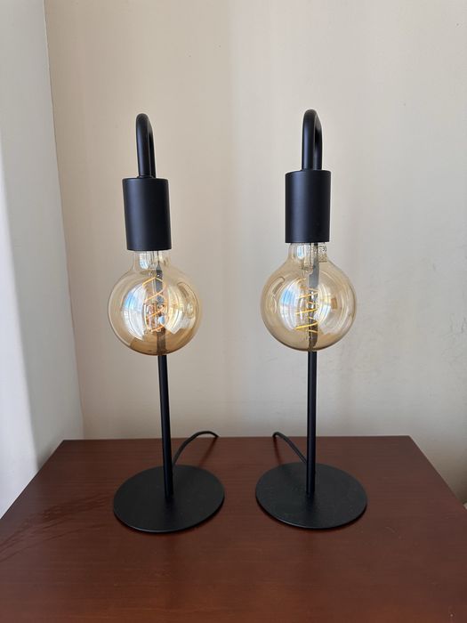 Par de Candeeiros Minimalista (c/ Lâmpadas de Filamento)