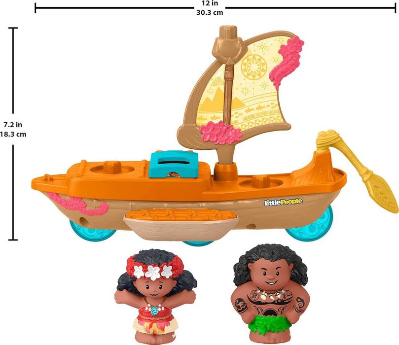 Набір Fisher-Price Little People Ваяна Princess Moana Моана та Мауї в каное фішер-прайс