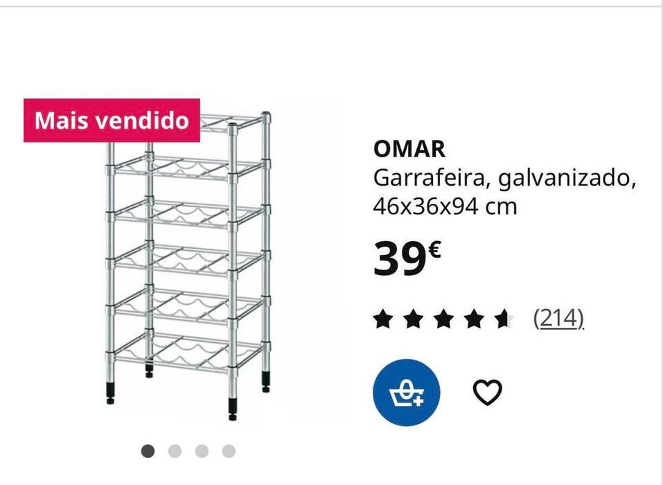 Garrafeira Ikea desmontada