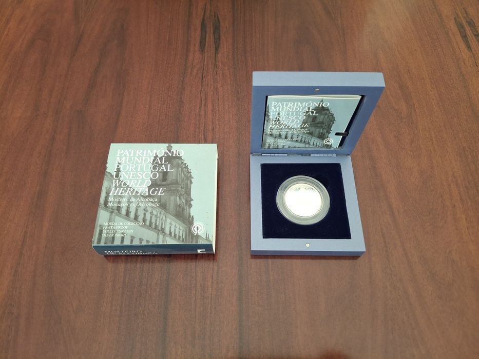 Moeda Prata Proof Mosteiro de Alcobaça