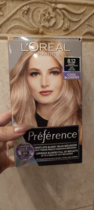 Farba do włosów Loreal Preference, 8.12.