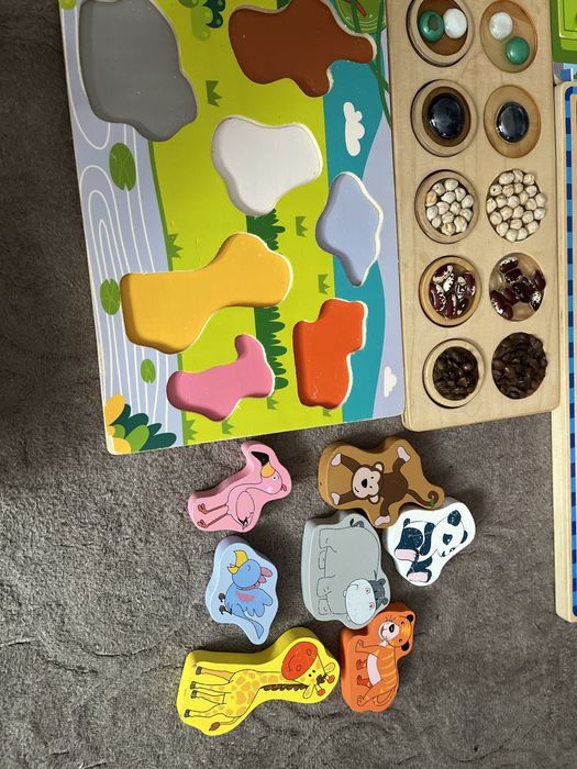 Drewniane zabawki montessori