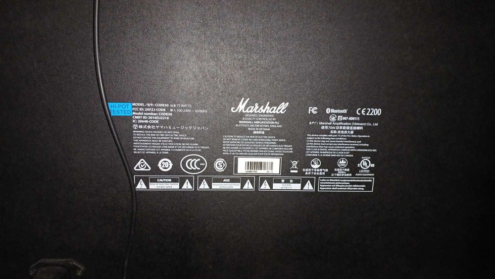 Marshall Code50 + FootSwitch Marshall Code + Capa Marshall Code