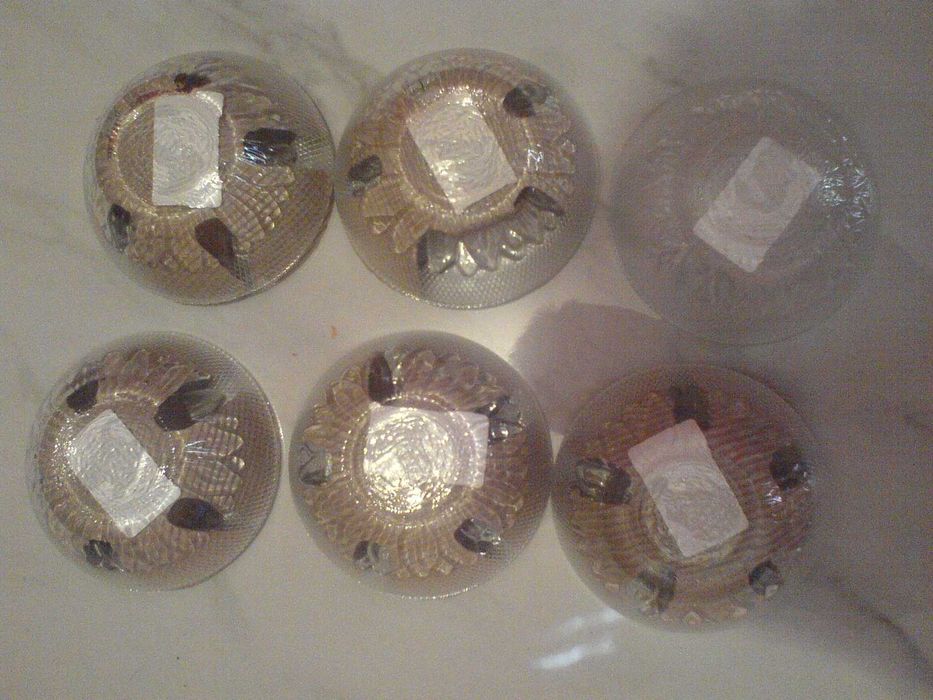 Miseczki  Salaterki Kryształ 6szt rzeźbione NOWE  W OPAKOWANIU