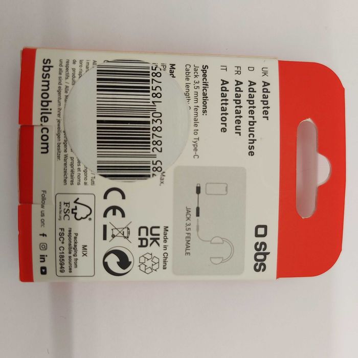 Adapter USB‑Typ‑C – Jack 3,5 mm SBS