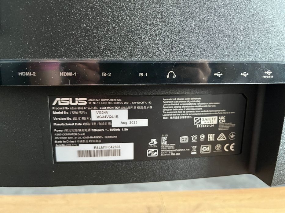 Monitor ASUS TUF Gaming  165Hz – stan bardzo dobry