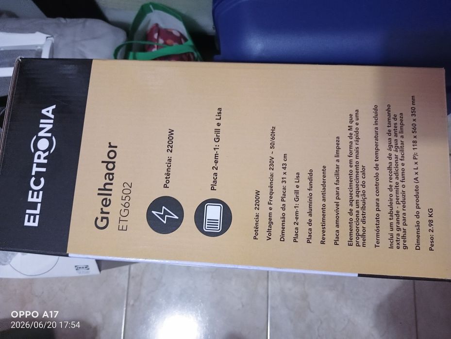 Grelhador nunca usado.
