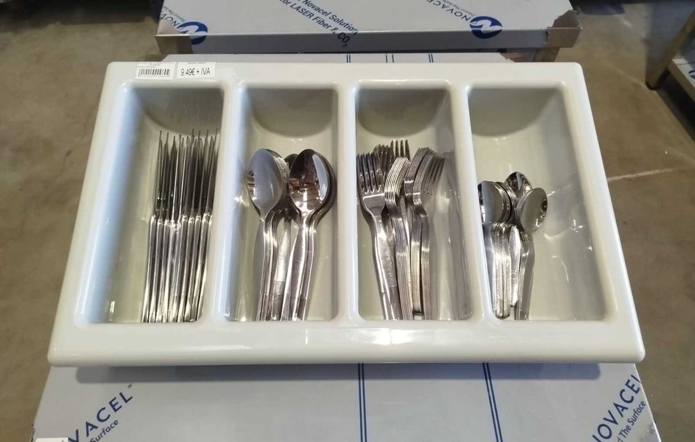 Tabuleiro de Talheres PP C/4 Divisórias - SUPER PROMOÇÃO