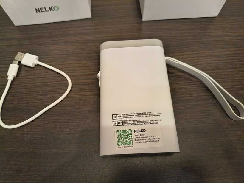 NOWA Bezprzewodowa Drukarka Etykiet Nelko P21 Bluetooth (Komplet w Pudełku)
