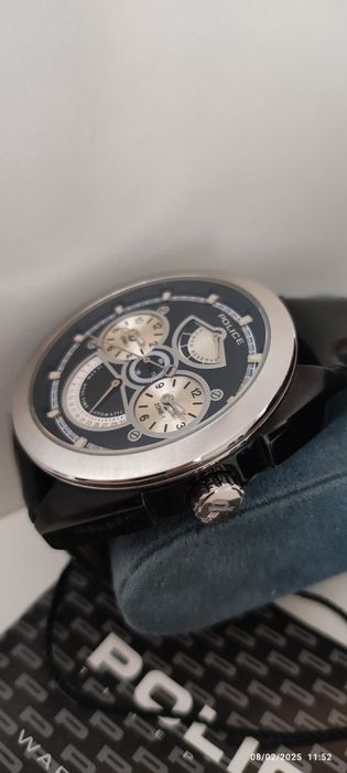 Relógio Police dual time automático