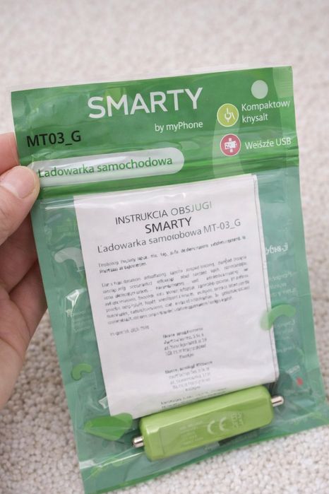 Ładowarka samochodowa SMARTY myPhone MT-03_G USB nowa