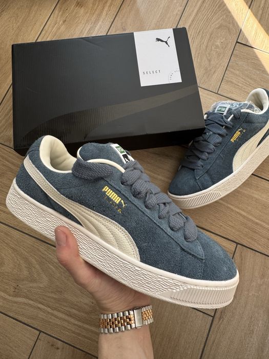 Puma Suede XL Nowe Skórzane Trampki Męskie Granatowe Sneakersy Zamsz