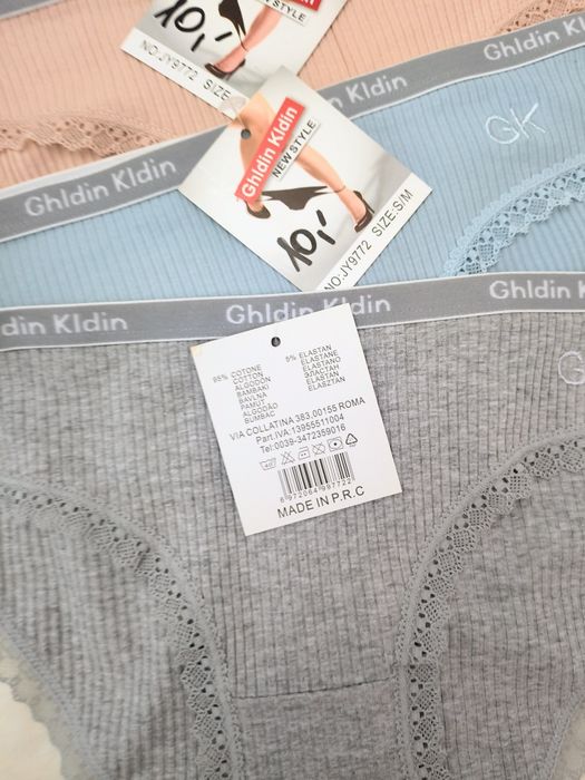 Komplet 4 pary majtki bawełniane figi damskie r. S/M 36/38