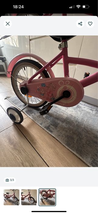Rowerek dla dziewczynki btwin princess