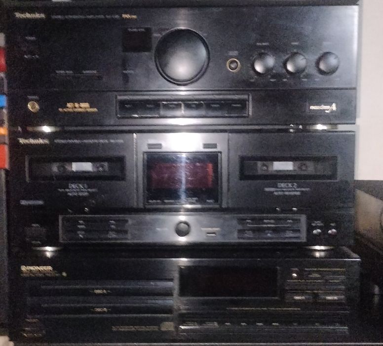 Amplificador Technics + Deck + Tuner & Leitor CD Pioneer